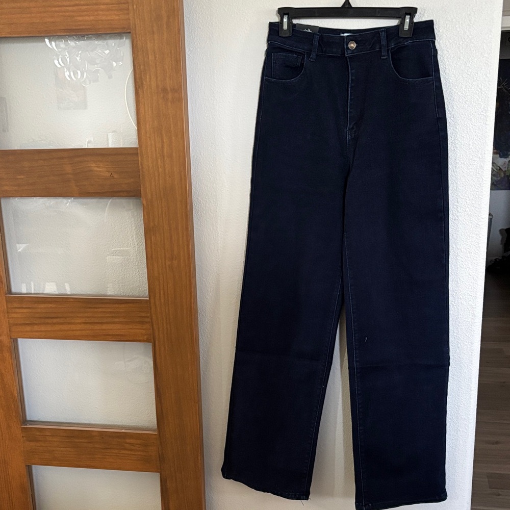 LA Girl Wide Leg Jeans in Dark Wash
